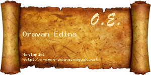 Oravan Edina névjegykártya